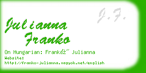 julianna franko business card